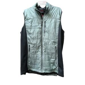 Mammut Vest Mens XL Polartec Alpha Lightweight Softshell Zip Windbreaker Green
